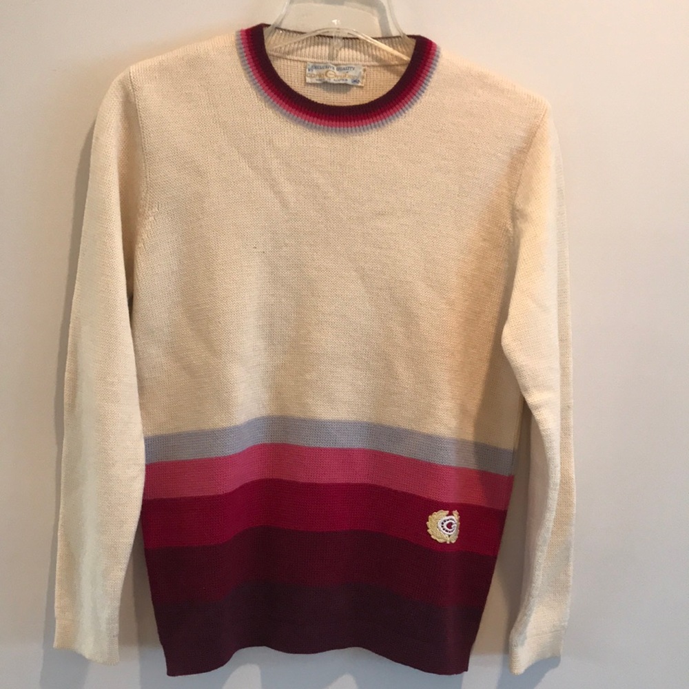 1960s Vintage Carlo Gruber Sweater 100% wool. Size Medium.
